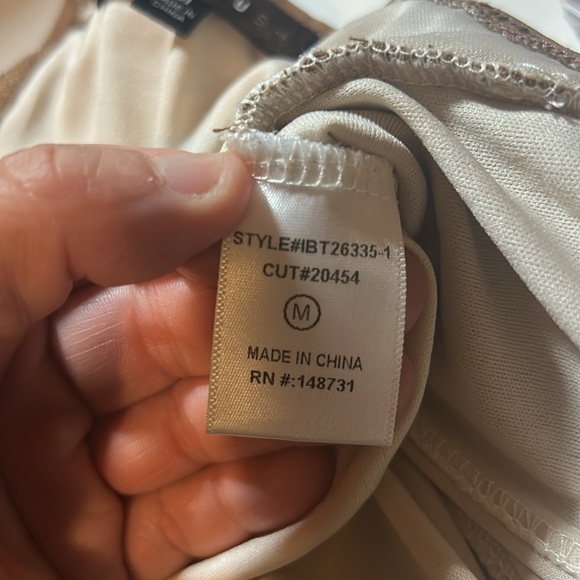 Tan Mesh Tube Top Corset Bustier Size M Old Money - Picture 5 of 6